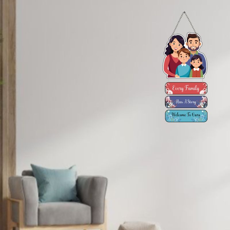 Happy Place Family Wall Hanging For Office Living Room Bedroom Wall Hanging for Home Decoration Wall Art Decor Welcome to Our Home Hanging